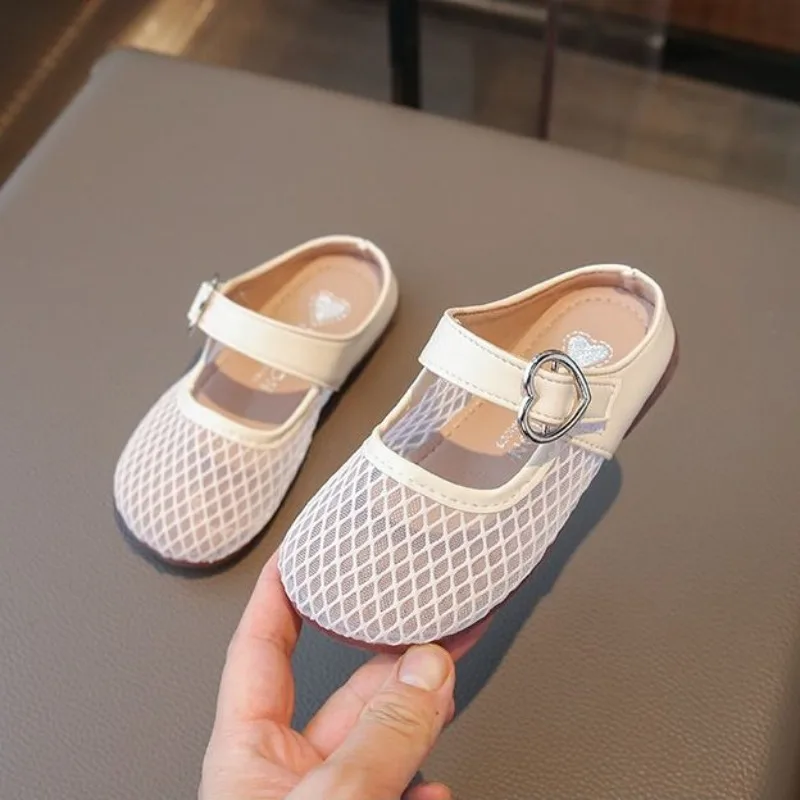 

Летние женские шлепанцы-мюли с дышащей сеткой, полые уличные сандалии, простые, модные, универсальные, новинка 2026 года