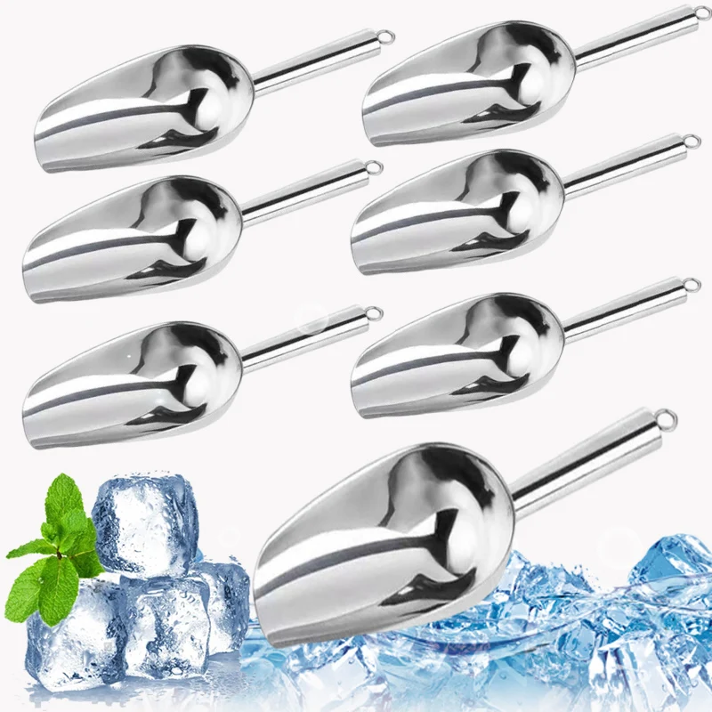 스테인레스 스틸 얼음 삽 스크레이퍼, 곡물 커피 콩 스푼 삽, 뷔페 바 음식 측정 스쿠프, 주방 액세서리, 8 인치