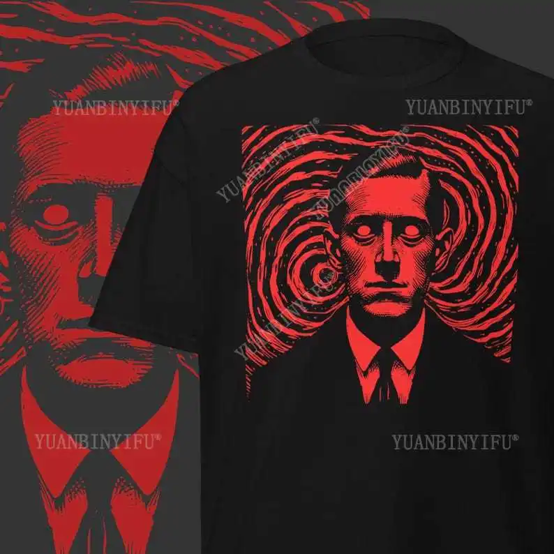 HP. Lovecraft T-Shirt culte film classique Merch Cthulhu horreur Vintage film vêtements