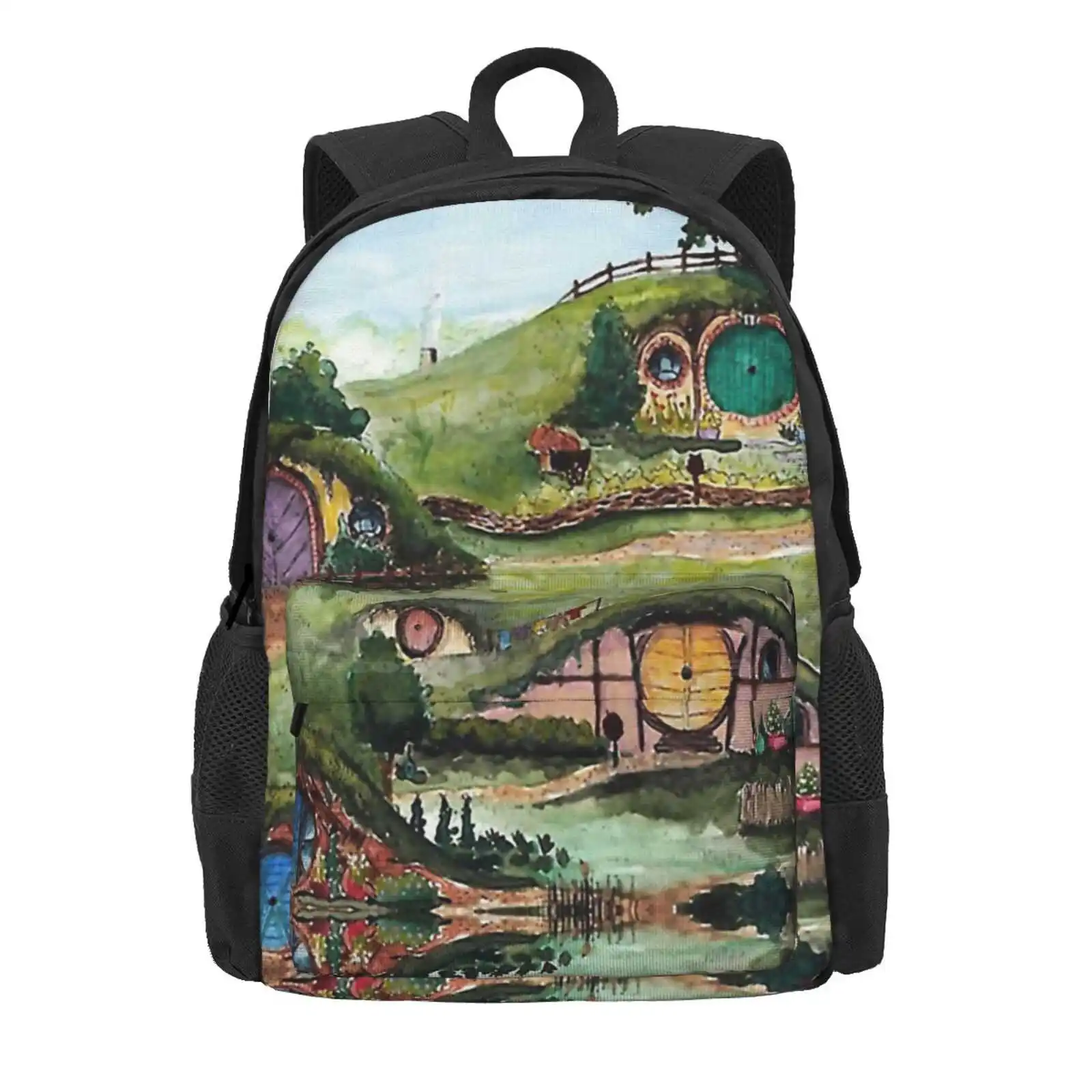 Little Green House Hot Sale Schoolbag Backpack Fashion Bags Rings Fantasy The Middle Earth