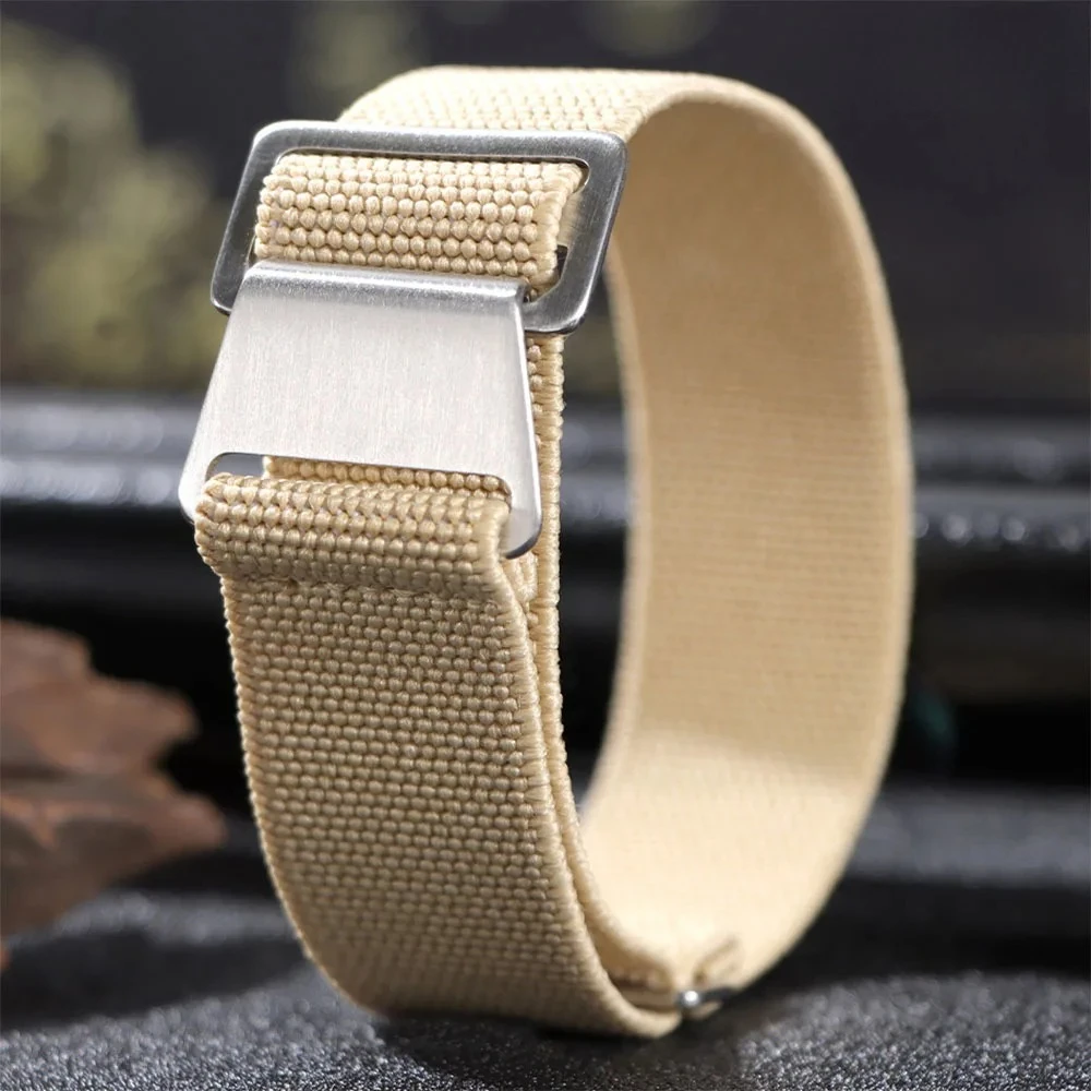 French Military Parachute Comfortable Elastic Nylon Watch Band 18mm 20mm 22mm for Seiko for Tudor for Rolex Strap Sport Bracelet