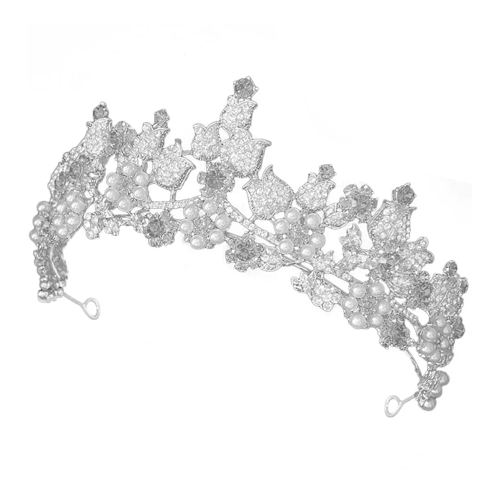 

1 Rhinestone Crown Headband Shiny Bridal Tiara for Wedding Party Birthday Prom Elegant Women Crown Decorative Gift Headdress