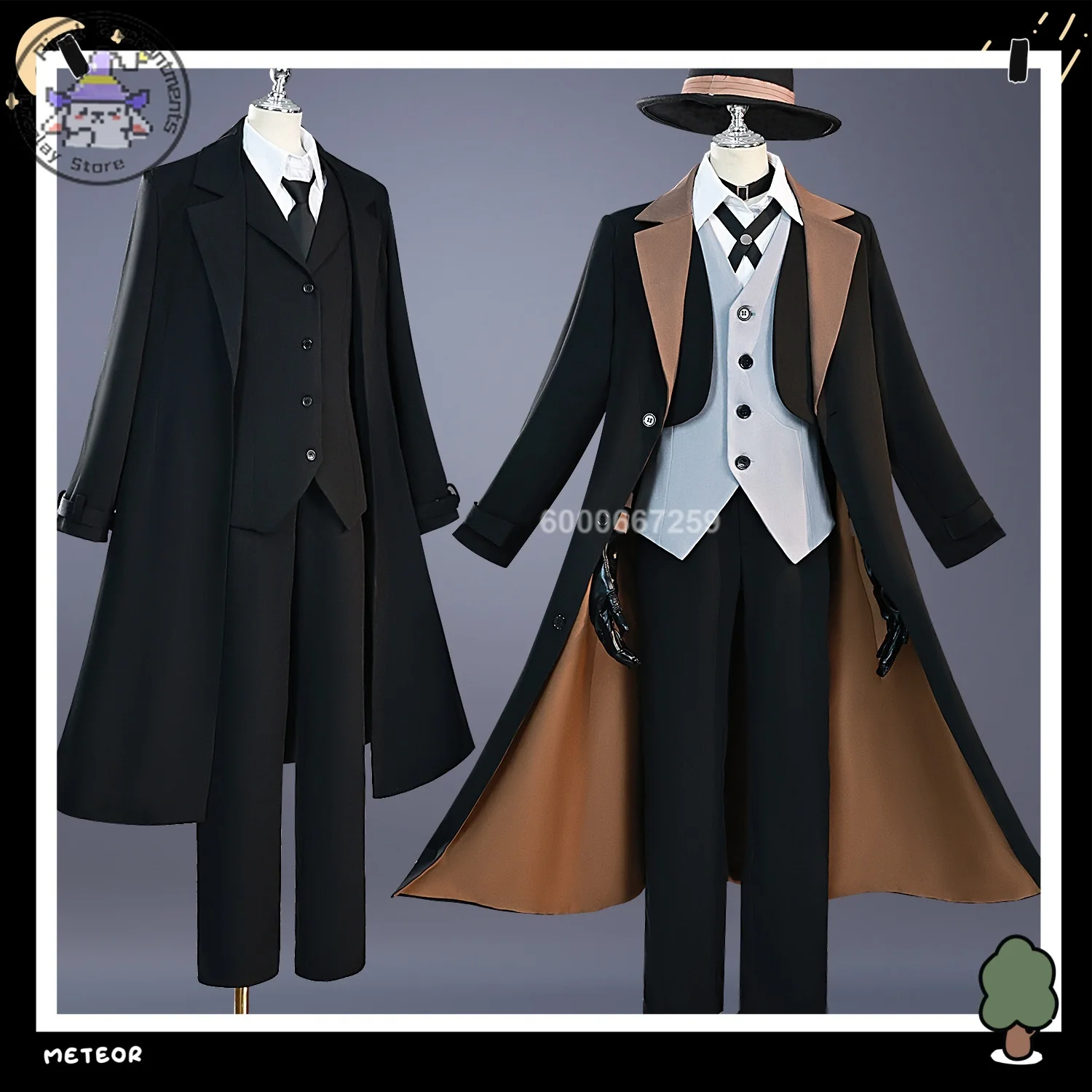 

Chūya Nakahara Osamu Dazai Two-dimensional Halloween Party Cosplay Costume Same Style Animation Full Women's Outfits Role-play