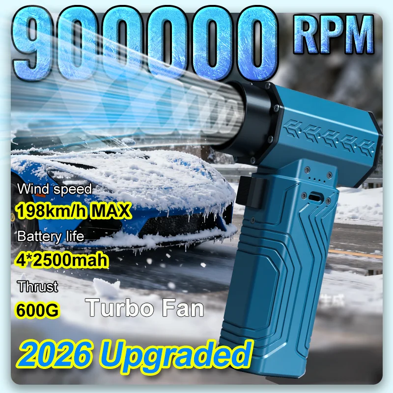 

Новый мощный воздуходув 900000 об/мин, 10000 мАч, тяга 600 г, скорость 198 км/ч, бесщеточный мини-турбовентилятор для удаления листьев, сушки, очистки компьютеров