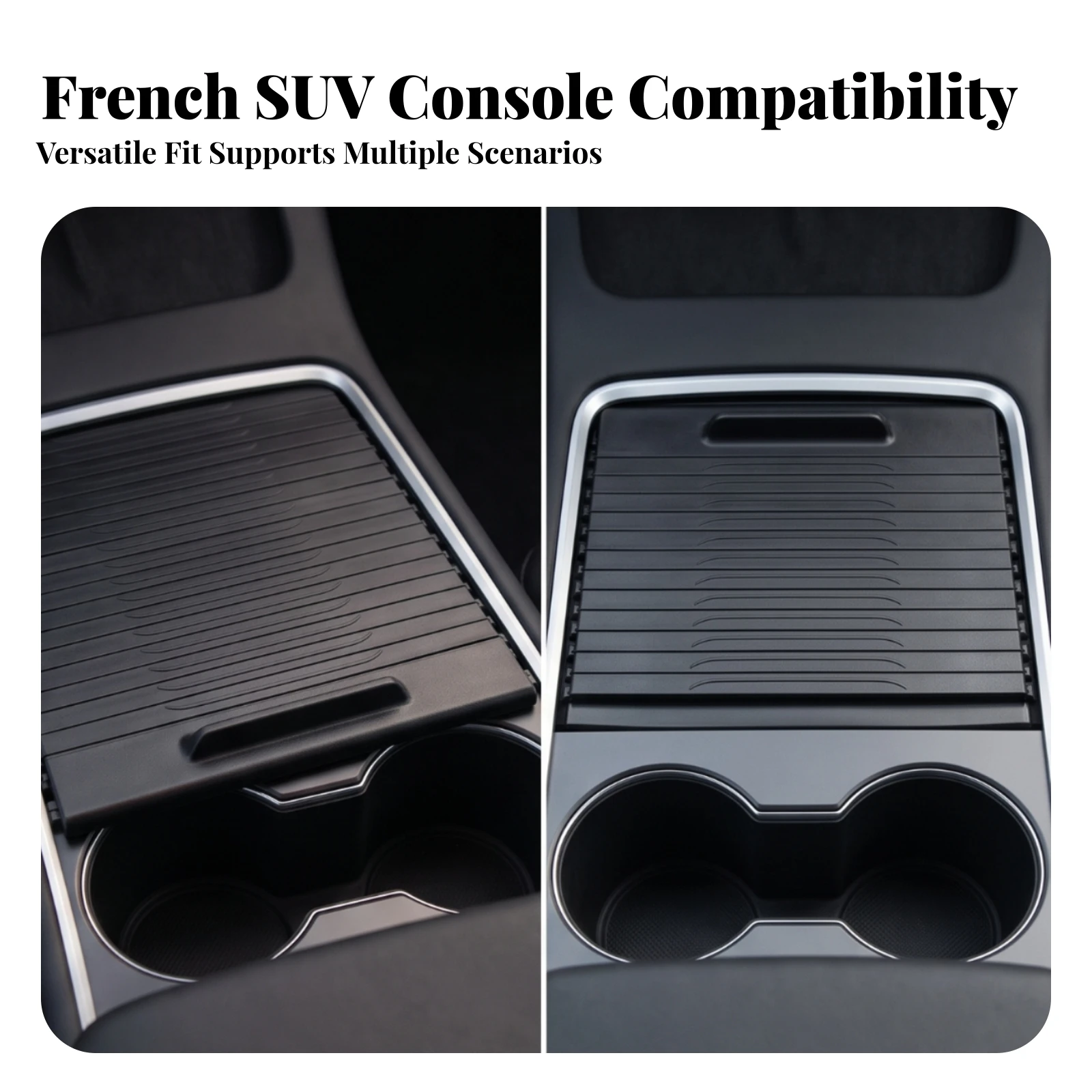 Cup Holder Roller Blind Retractable Cup Holder Cover Curtain Console Roller Curtain Ribbed Center Console Sliding Shutter Sturdy