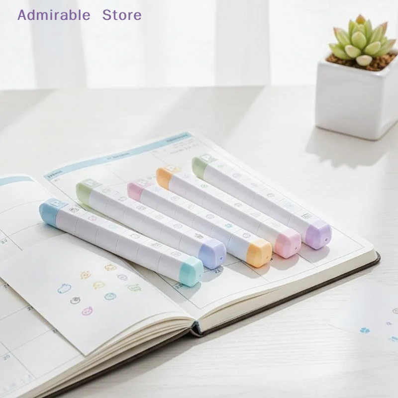 wKawaii Multilink Mood Stamp Sweet INS Style DIY Stamp for Journal Scrapbooking Holiday Card Making Supplies