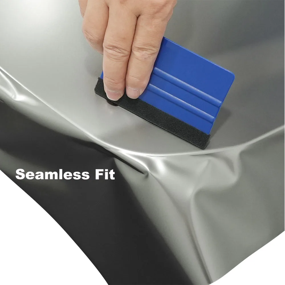 Air Bubble Free Matte Liquid Metal Silver PET Vinyl Wrapping Film Self Adhesive Color Change Car Sticker Waterproof Decal Fit