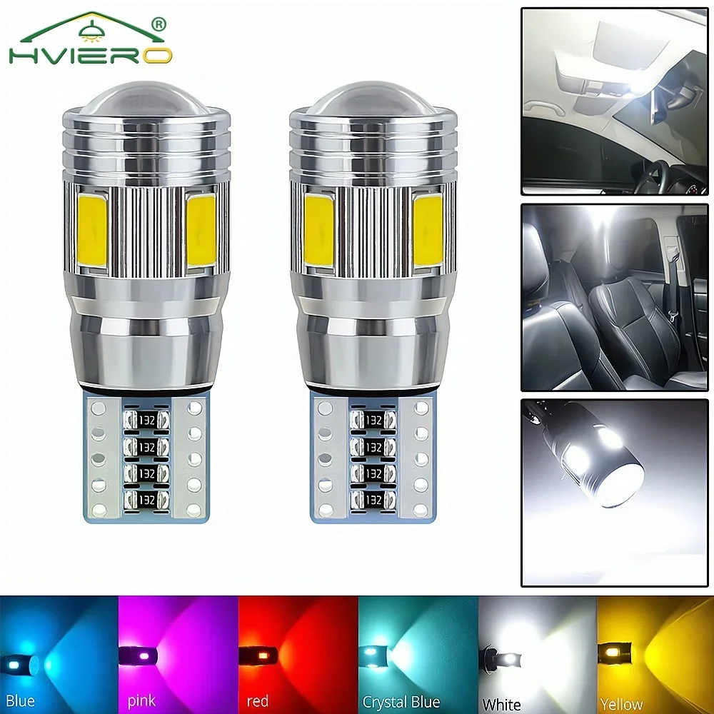 led side marker estacionamento luz projetor de lente lampadas de aluminio solidas xenon branco azul amarelo canbus 6smd 5630 10 pcs 01