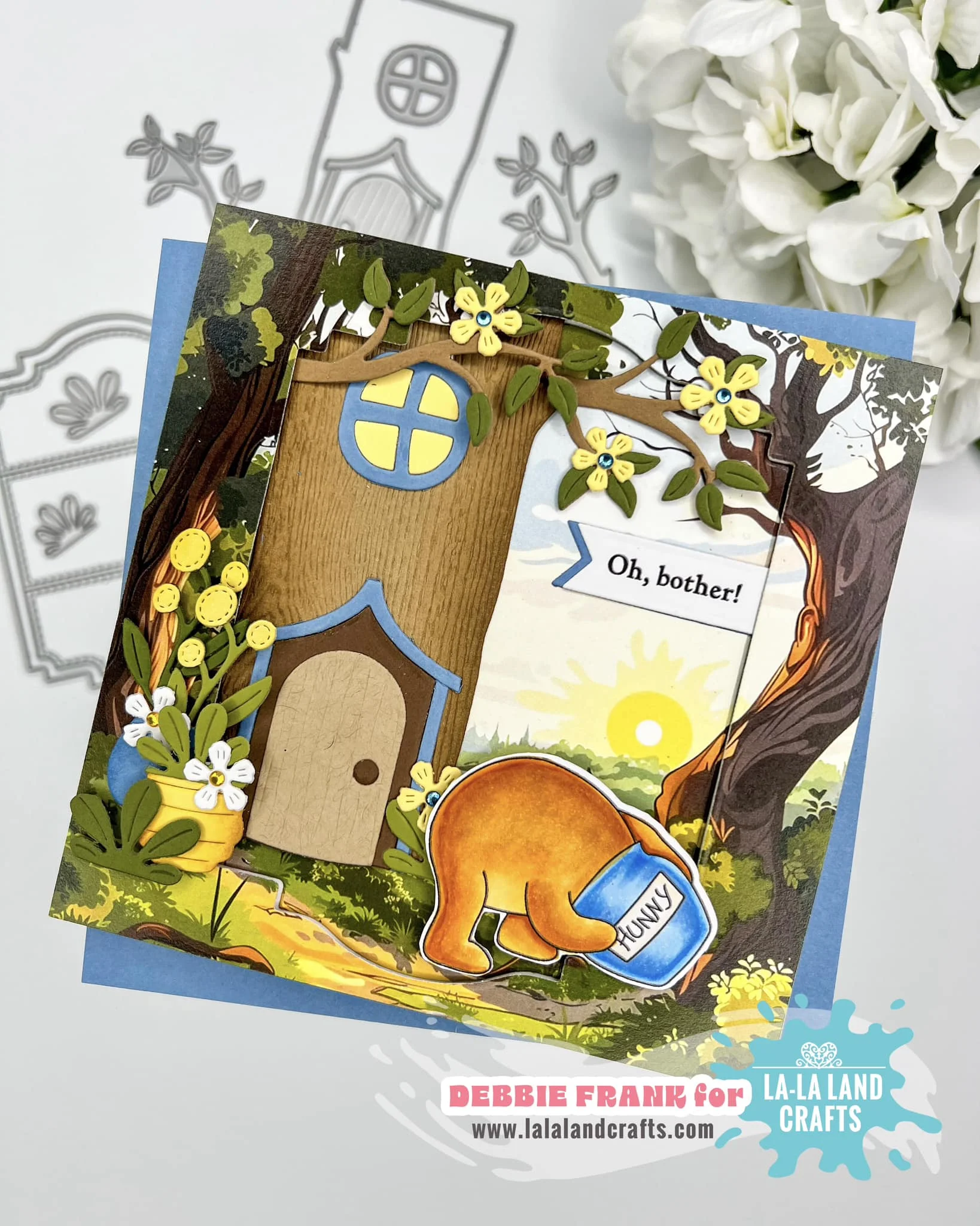 

Honey Bear and Tree Bookplate Cutting Dies for DIY Scrapbook Diary Decoration Stamp Cut Template Make Card 2025 New