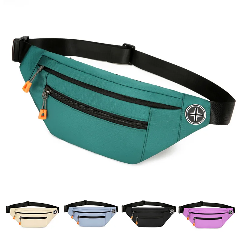 Oxford cloth men's and women's waist bag large capacity cash register bag multifunctional waist bag diagonal cross chest bag