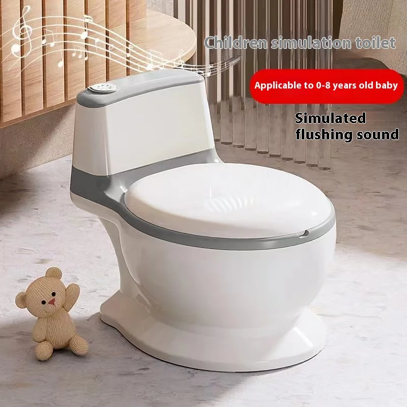 Children's simulation simulation flush sound toilet baby girl baby small toilet stool urine basin male and female children toile