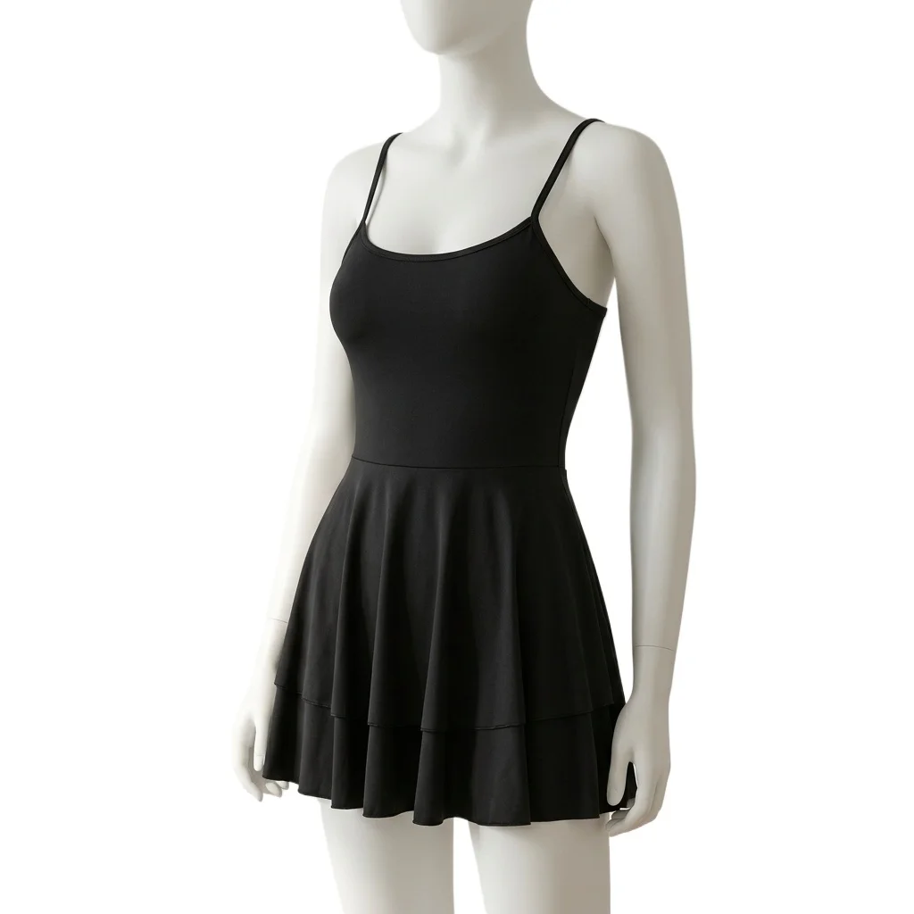 Women's  Spaghetti Strap Mini Dress, Soft Stretchy Fit and Flare Camisole Nightgown, A-Line Sleeveless Loungewear for Bedroom
