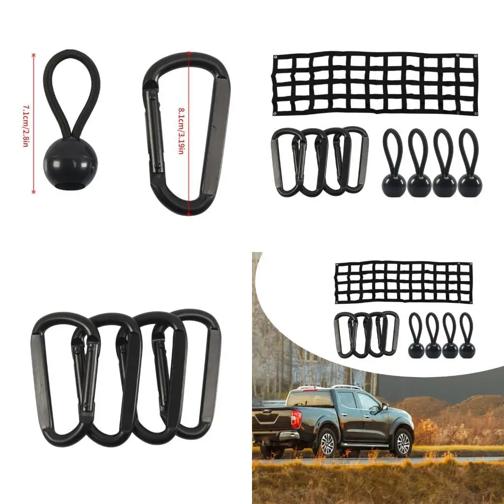 

31BC 60x18in Heavy Duty Tailgate Cargo Netting Tailgate Net for Pickup Truck Bed