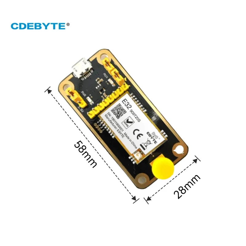 LoRa Wireless Module Test Board COJXU E32-900TBL-01 Pre-soldered E32-900T20S USB Interface Easy to Develop Test Kit