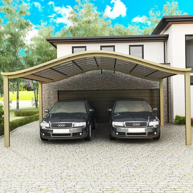 Latest Design Outdoor Heavy Duty Car Parking Combination Type Aluminum Alloy Rainproof Material Car Shelter High Quality Carport