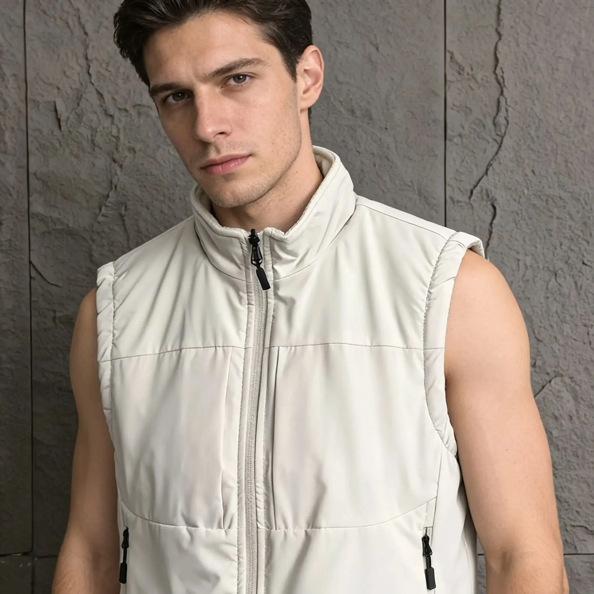 

Мужской двусторонний флисовый жилет с отложным воротником, утолщенный, ветрозащитный, теплый, в американском повседневном стиле, легкий, двусторонний, для активного отдыха