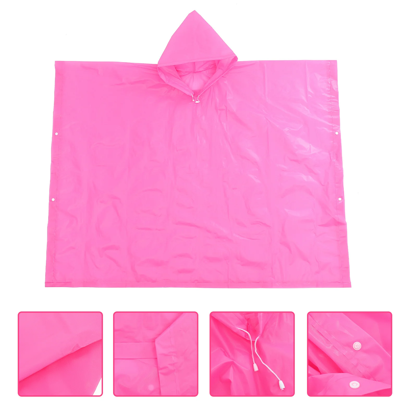 Womens Raincoat Poncho Emergency Portable Multifunction Cycling Pink Convenient Travel