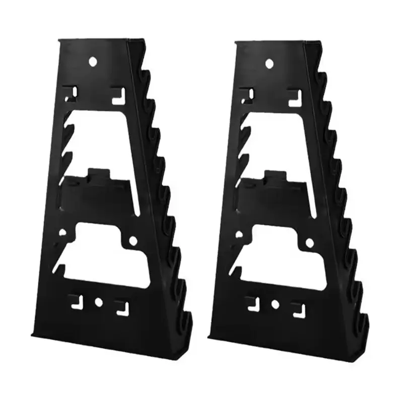 DT16 4Pcs Wrench Organizer Rack Plastic Tray Red & Black Socket Storage Holder for Garage Workshop Tool Organization