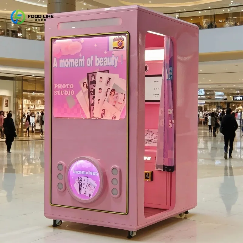 Customized New Style Self-Service Camera/SLR Photobooth Machine Metal Touch Screen Printer Vending Machine