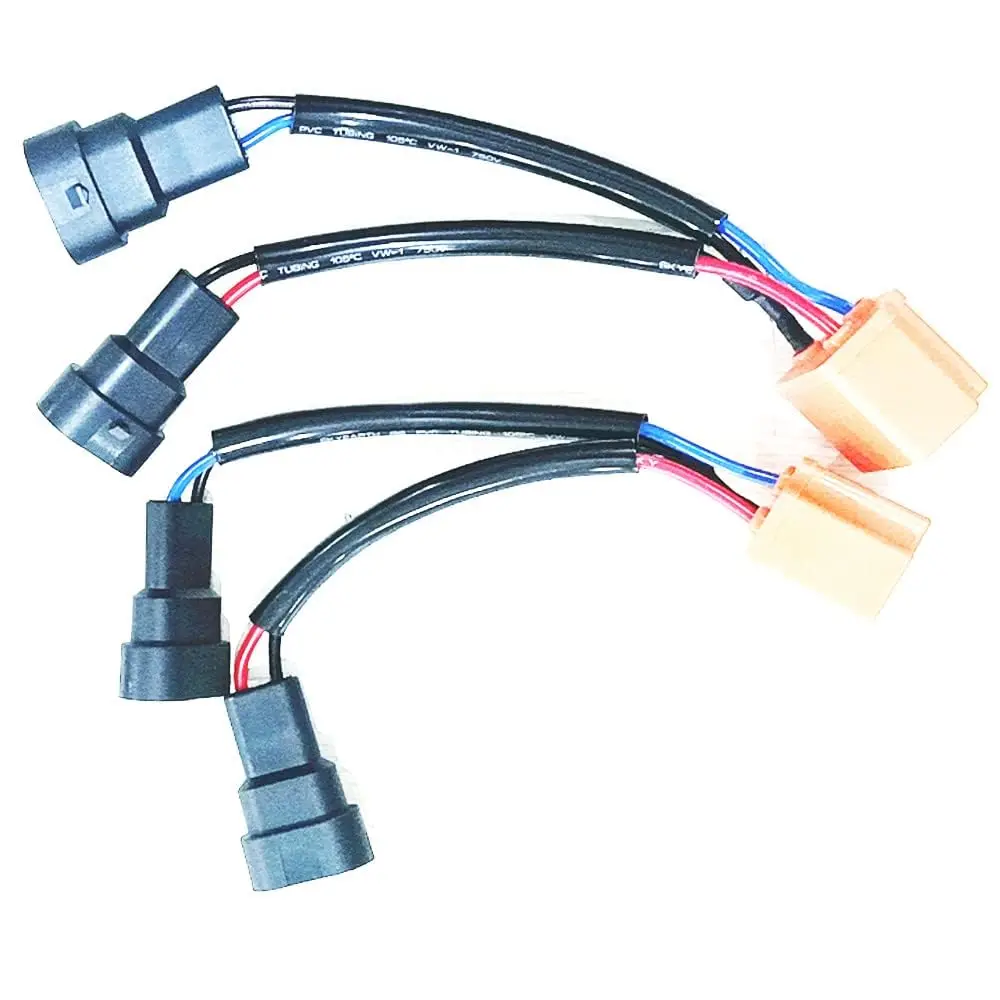 2PCS 9006/9005 to H4 Headlight Bulb Conversion Wire Adapter Harness Connector