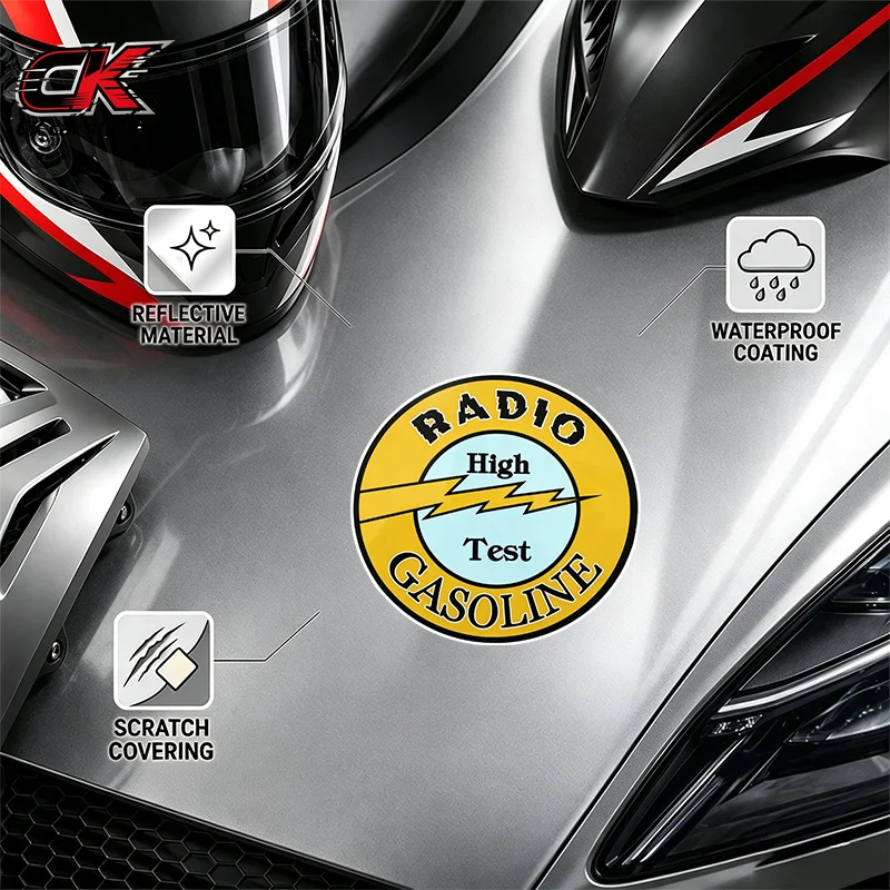 Vintage Radio High Test Car Sticker Decal Auto Vinyl Waterproof customizable for Car Motorcycle Laptop Auto Body Decoration