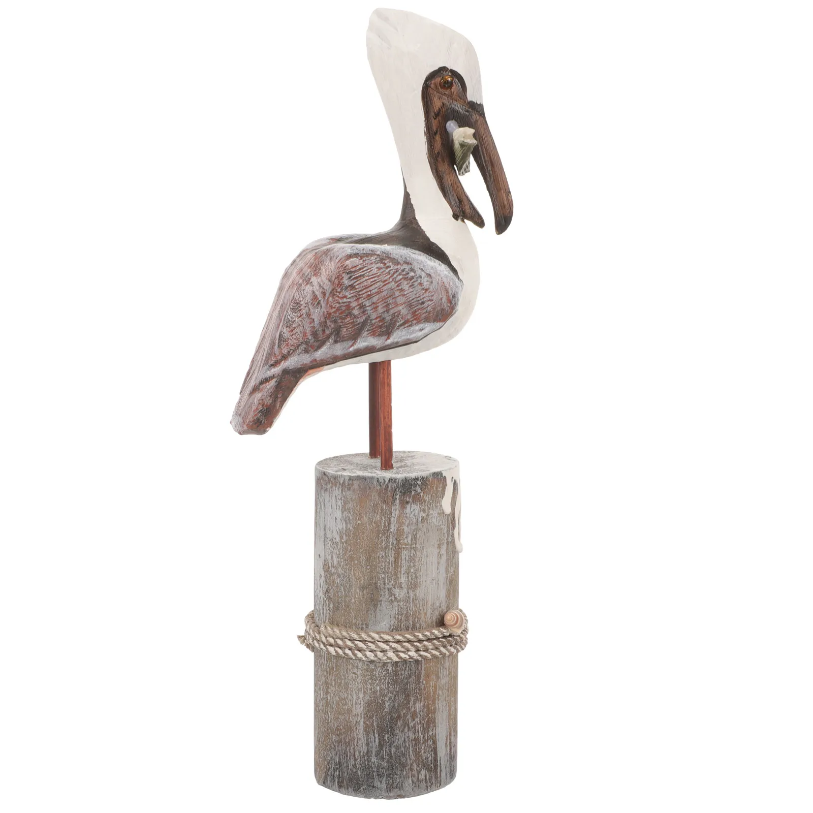 

Ocean Theme Ornaments Bird Room Decor Home Decoration Tree Stump Wood Statue Mediterranean Office