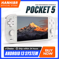 Retroid Pocket 5 Handheld Game Console 5.5'' AMOLED Screen Android 13 Joystick RGB Lighting Effect Active Cooling Retro Console