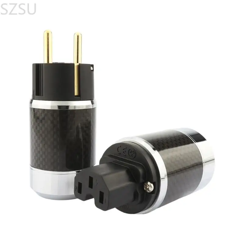 SZSU Durability Carbon Like Power Plug with Gold Coating for Hifi Auditory Devices