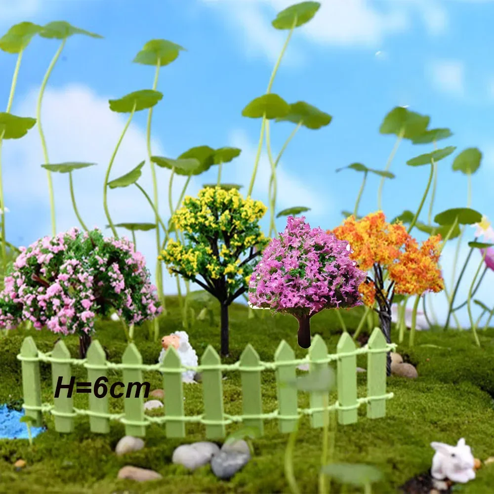 10 قطعة 6 سنتيمتر طاولة الرمل العمارة نموذج الأشجار موس المشهد الديكور محاكاة النباتات SA60-D شجرة اصطناعية ملحق