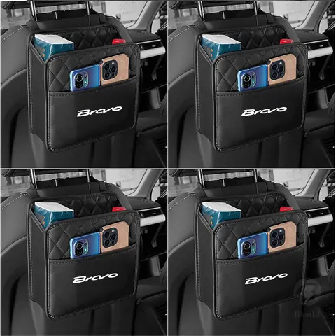 Lämplig för Fiat 500 500E Feixiang Zhiyue Palio Boyue förvaringsväska för bilsätesrygg i läder, multifunktionell organiseringlåda i bilen 8 best sales 500 öre - №4