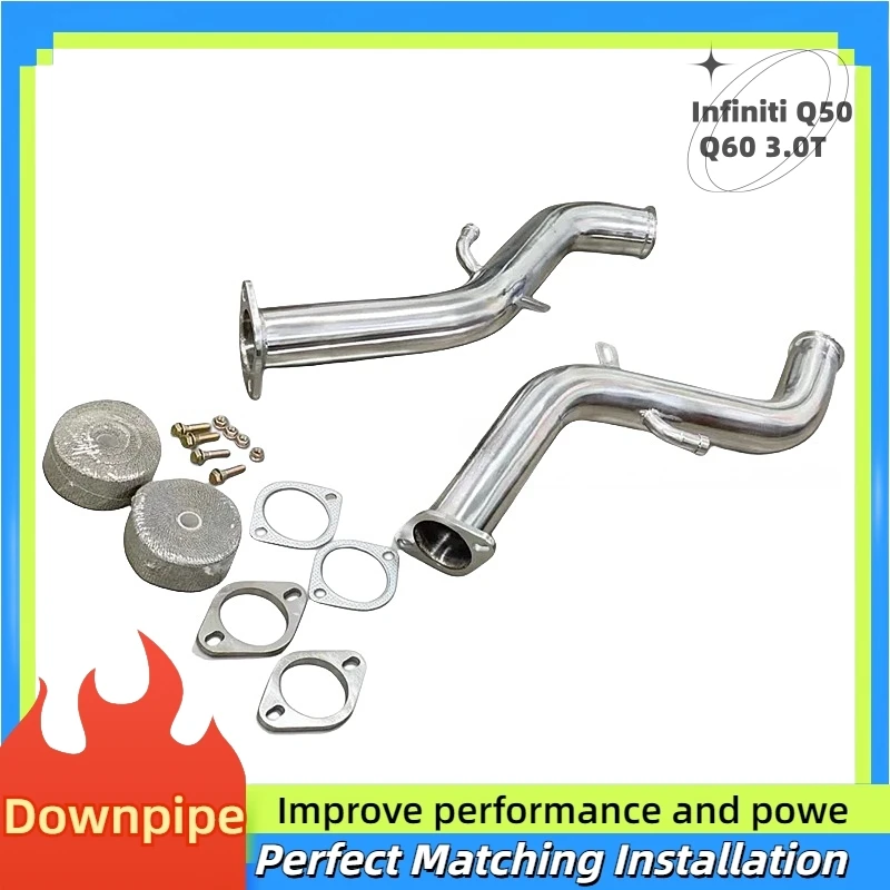 

For Infiniti Q50 Q60 3.0T suitable quality stainless steel Exhaust auto par High Performance straight through cat free downspout
