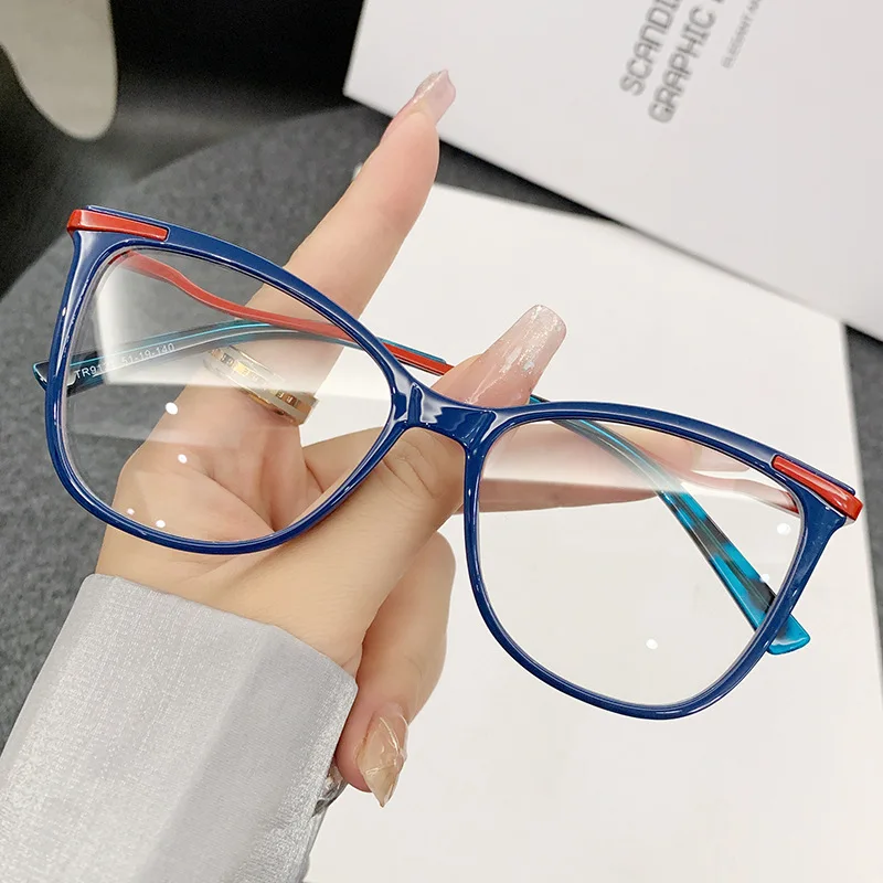 2025 New Design Style Women's Eyeframe High Quality TR90 Anti Blue Light Glasses Vintage Computer Reading Eyewears