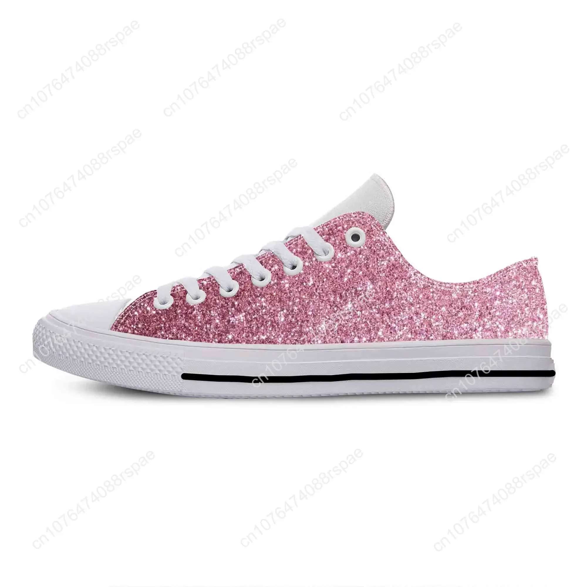 Glitter Sparkle Sparkling Glittery Pattern Galaxy Casual Cloth Shoes Low Top confortevole traspirante stampa 3D uomo donna Sneakers