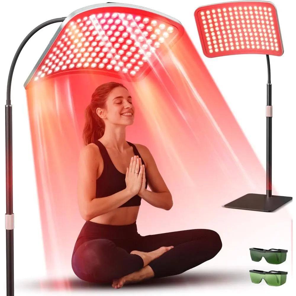 

Dual-Wavelength Infrared Red Light Therapy Lamp with Stable Stand, 660nm & 850nm Panels