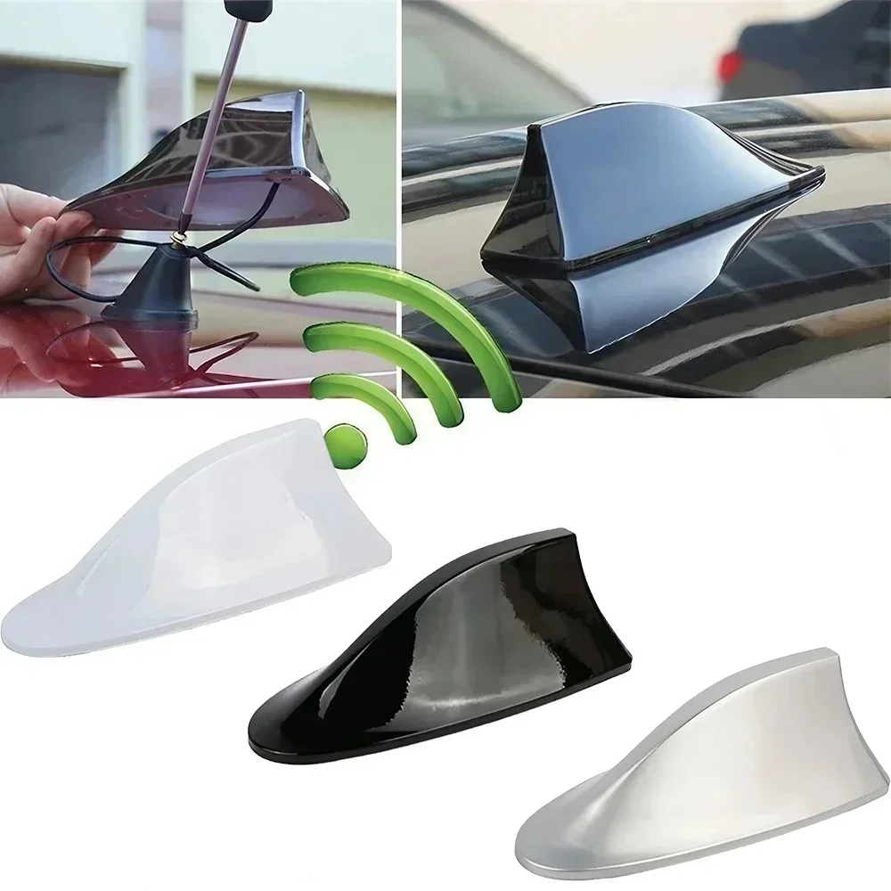

STONEGO Auto Exterior Antenna Radio FM/AM Roof Car Antenna Shark Fin Aerial Radio Signal Receiver