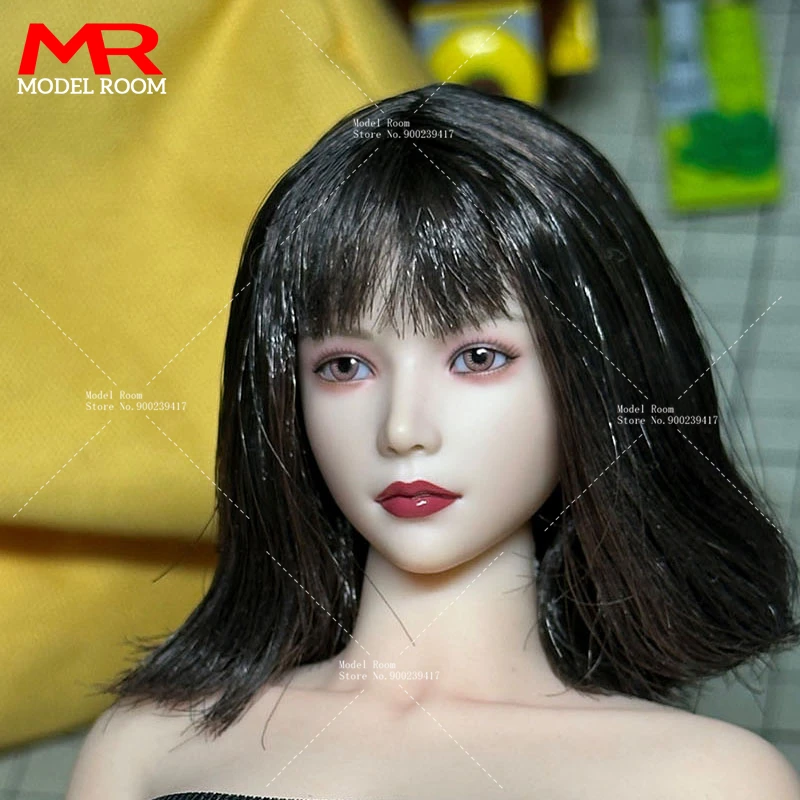 VERYCOOL VCL-1015 1/6 Sweety Girl Head Sculpt Black Hair Head Carving Model Fit 12'' VERYCOOL Fair Action Figure Body