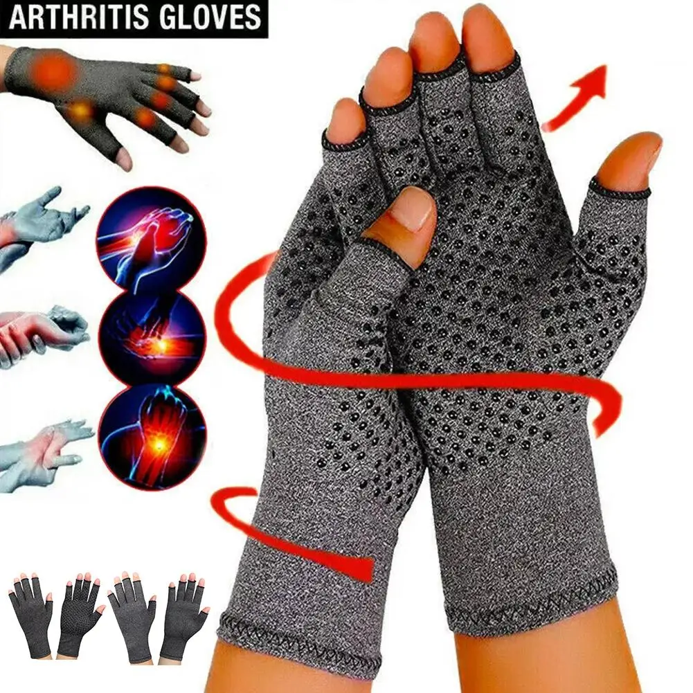 

1pc Compression Arthritis Gloves Wrist Support Brace Anti-Slip Pain Wristband Work Therapy Women Gloves Carpal Relief Tunne F5P4