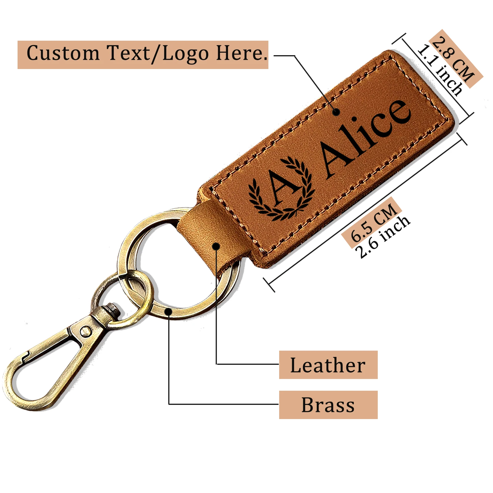 Customized Keychain,Personalized Keychains with Names,5 Year Anniversary Gift for Men,Leather Keychain for boyfriend