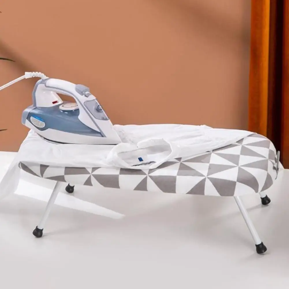 Folding Ironing Board Portable Mini Ironing Board Set with Removable Washable Cover Heat-resistant Cotton for Clothes for Easy