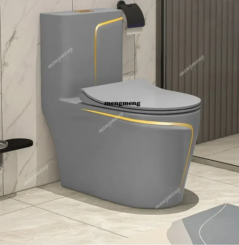 

Modern Luxury Gray Home Hotel Toilet Bathroom Fixture Flush Toilet Multicolor Ceramic Toilet Siphon Deodorant Seat Toilets