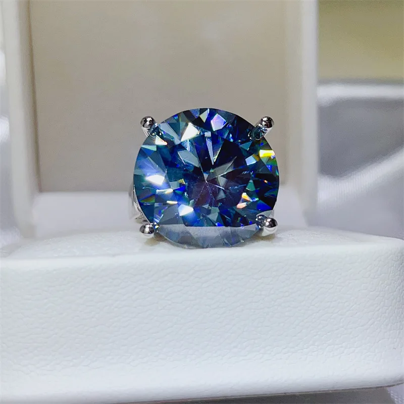 20 Carat Pink Sapphire Real Moissanite Lab Diamond Rings for Women Men Luxury s925 Silver Big Moissanita Fine Jewelry GRA