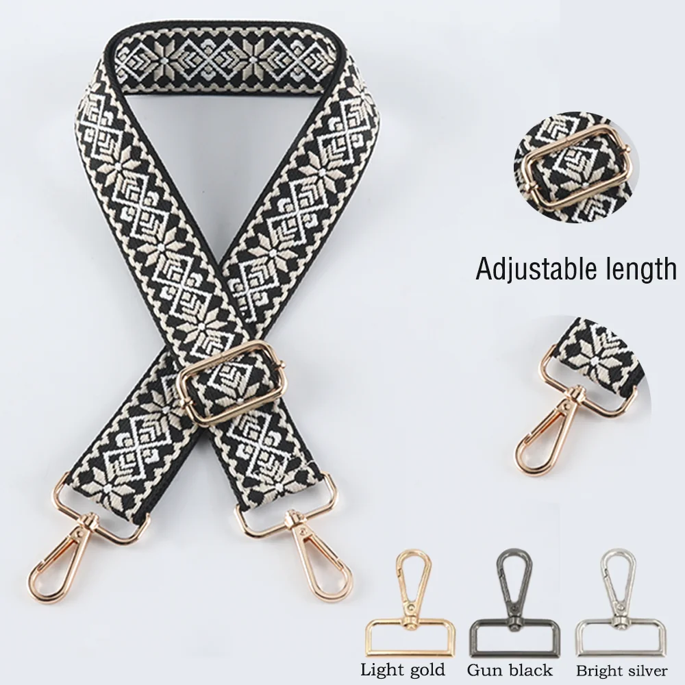 

3.8CM Nylon Shoulder Strap Diy Exquisite Embroidery Universal Fashionable Durable Precision Woven Diagonal Shoulder Strap