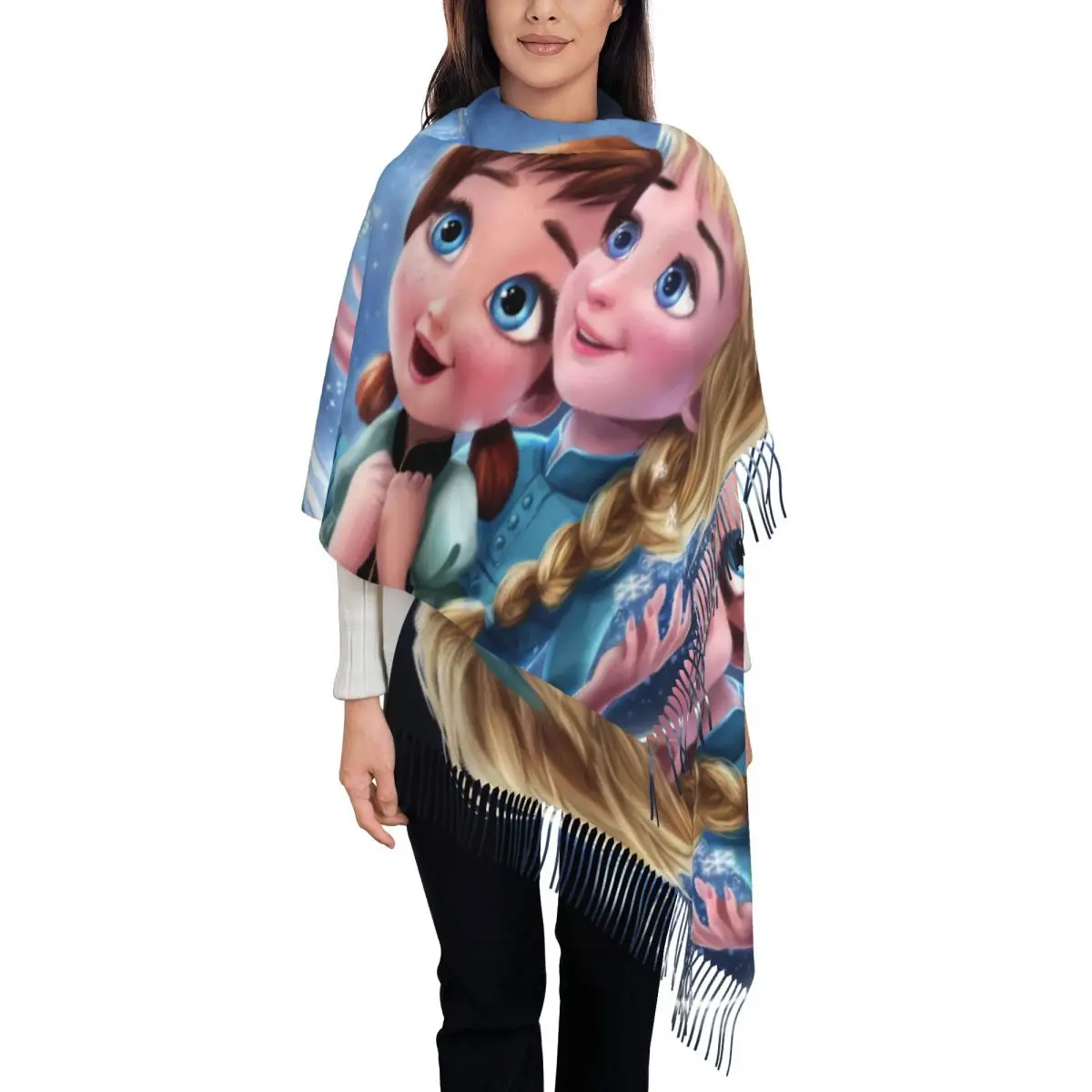 

Custom Print Cartoon Frozen Princess Scarf Men Women Winter Warm Scarves Shawl Wrap