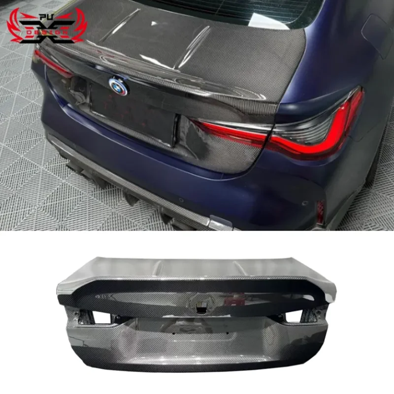 

Для BMW M3 M4 G80 G82 G83 высокое качество сухая углеродная волоконная Задняя Крышка багажника подходит в стиле CSL крышка багажника Задняя Крышка багажника