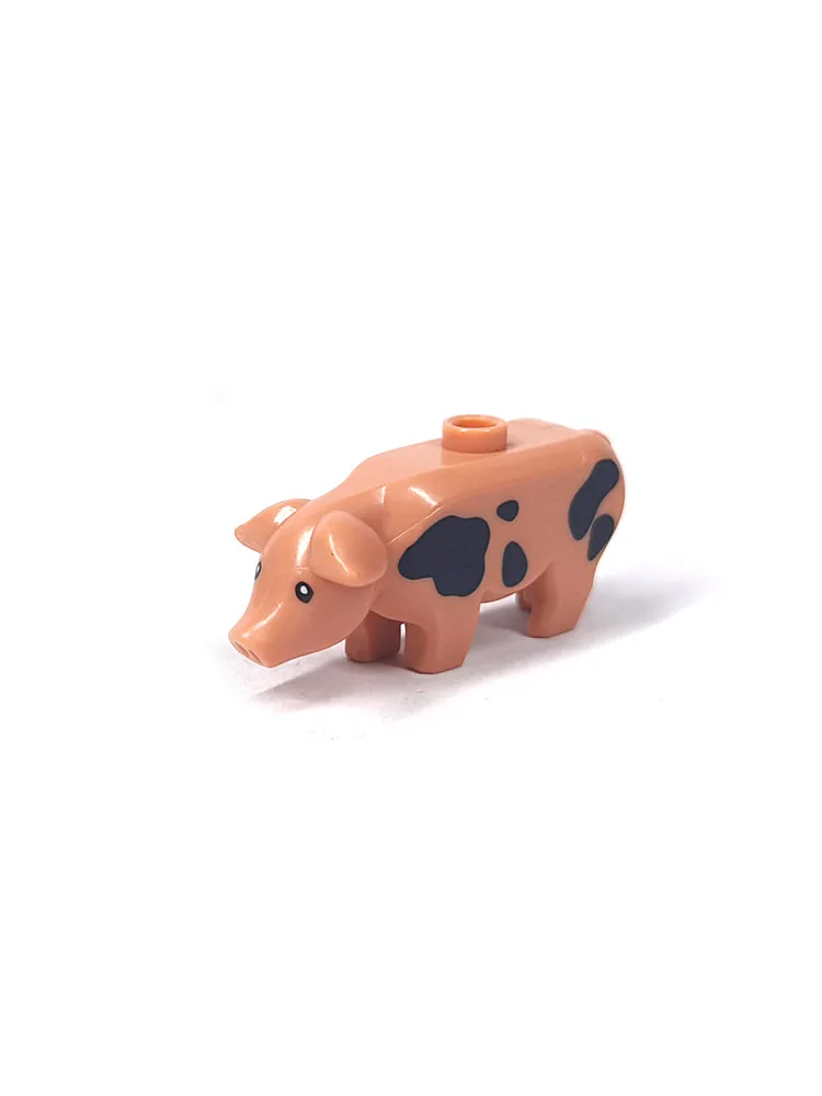 MOC Animals Building Blocks Pig Baby Kitten Cat Piggy Pussy Swan Snake Monkey Dolphin Farm Squirrel Chick Bricks Toys Kids Gift