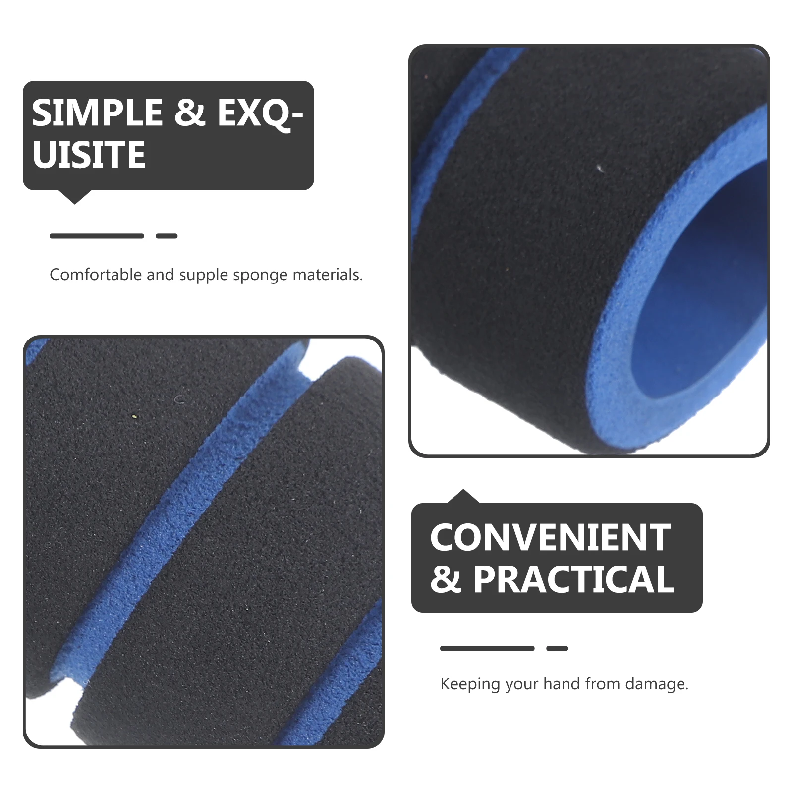 

2 Pairs Oars Non-Slip Cover Sailing Paddle Grip Sponge Wraps Protectors Grips for Kayaking
