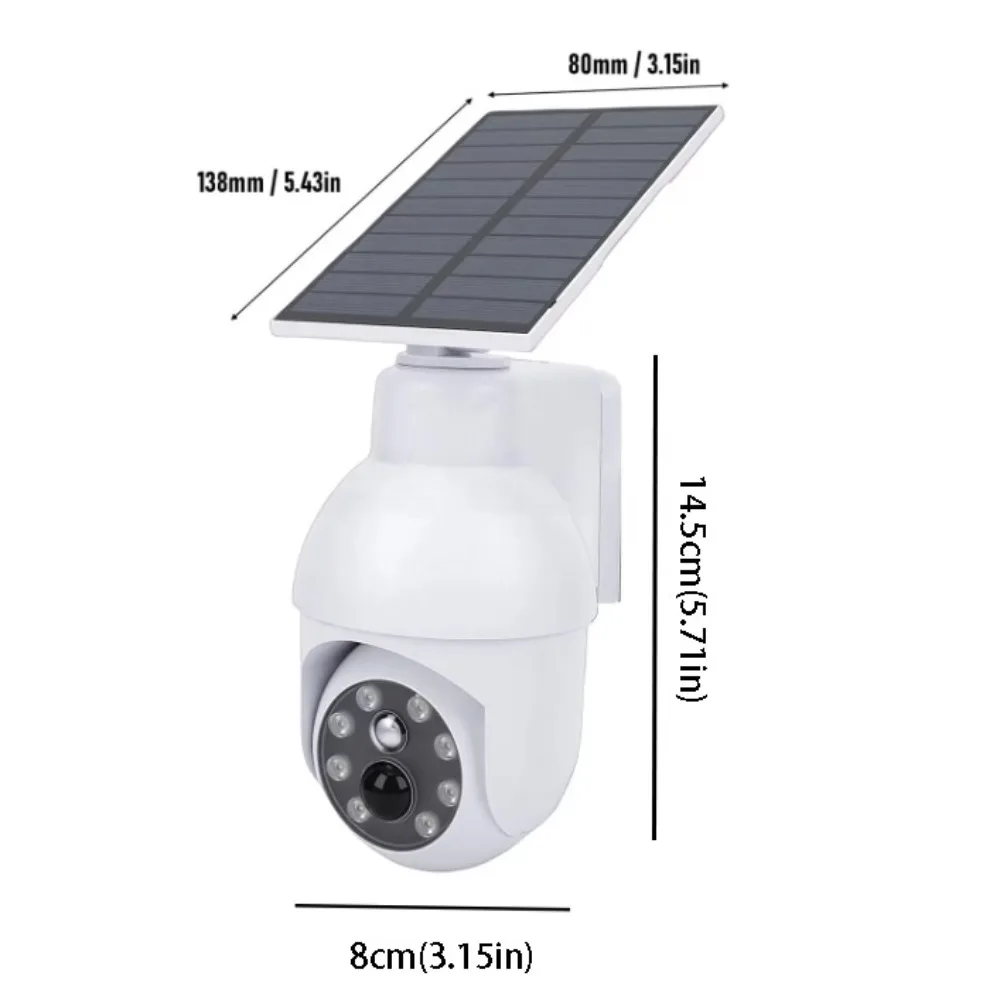 Solar Powered Solar Fake Security Camera PIR Infrared Sensor Motion Sensor Dummy Security Camera Anti-Theft Flashing Red Light