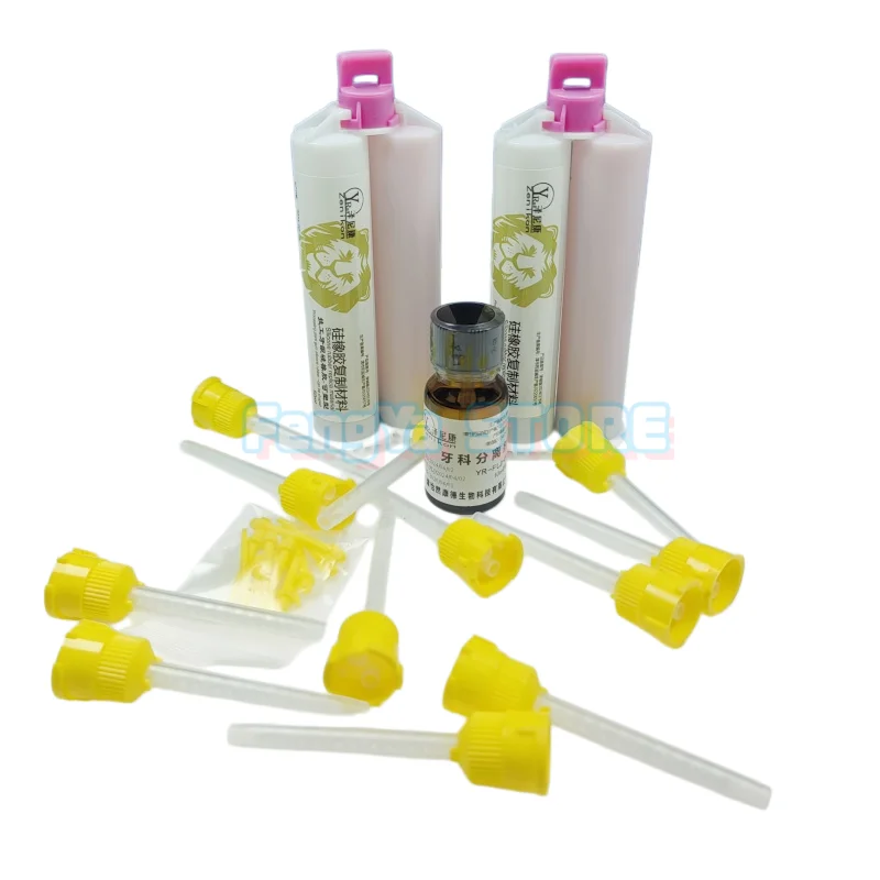 Picture 7: Dental Zenikon Gingival Mask Duplication Silicone Impression Material Set Flow Leveling Dental Artificial Gingival Mask Silicone