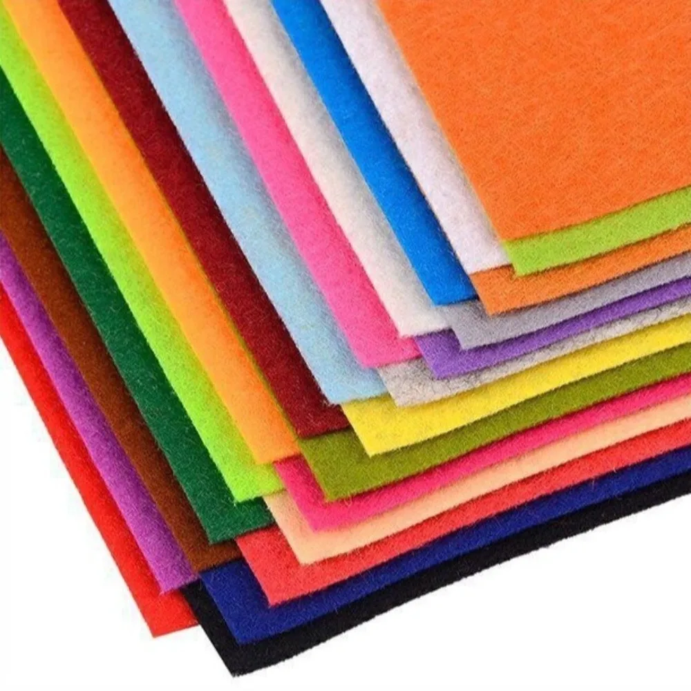 20 Sheets Color Random Multicolor Felt Fabric Sheet 20x30cm Art Craft Fabric Weaving Sheet DIY Handmade Fabric Handmade
