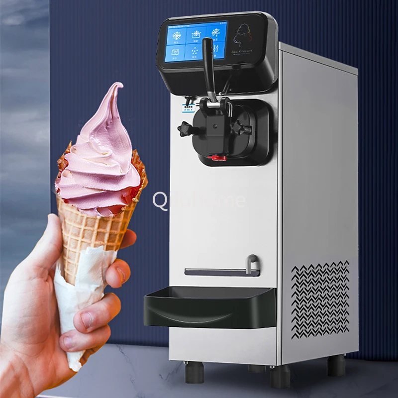 Sundae Ice cream machine 18-21L/H ice cream machine Commercial small automatic ice cream machine booth table